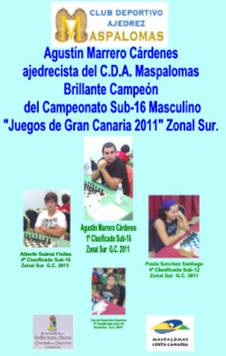 CampeÃ³n sub-16 Zonal Sur de ajedrez Gran Canaria 2011